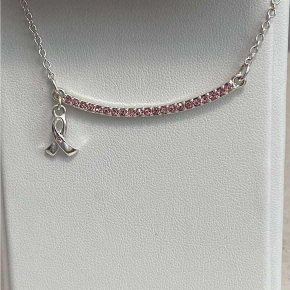 Never worn. Still in box. Avon Pink Hope Ribbon Necklace - Picture 5 of 6